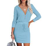 Cotton Hoodie Midi Dress