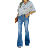 Stretchy Bell Bottom Jeans