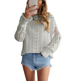 Lace Puff Sleeve Sweater