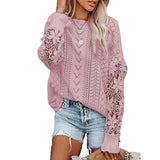 Lace Puff Sleeve Sweater