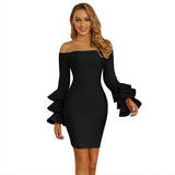 Butterfly Sleeve Bandage Dress