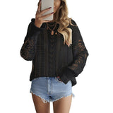 Lace Puff Sleeve Sweater