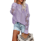 Lace Puff Sleeve Sweater