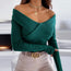 Off Shoulder T-Shirt Knit Sweater