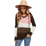 Hooded Color Block Sweater