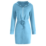 Cotton Hoodie Midi Dress