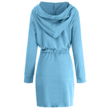 Cotton Hoodie Midi Dress