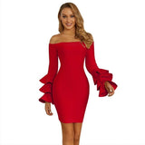 Butterfly Sleeve Bandage Dress