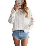 Lace Puff Sleeve Sweater