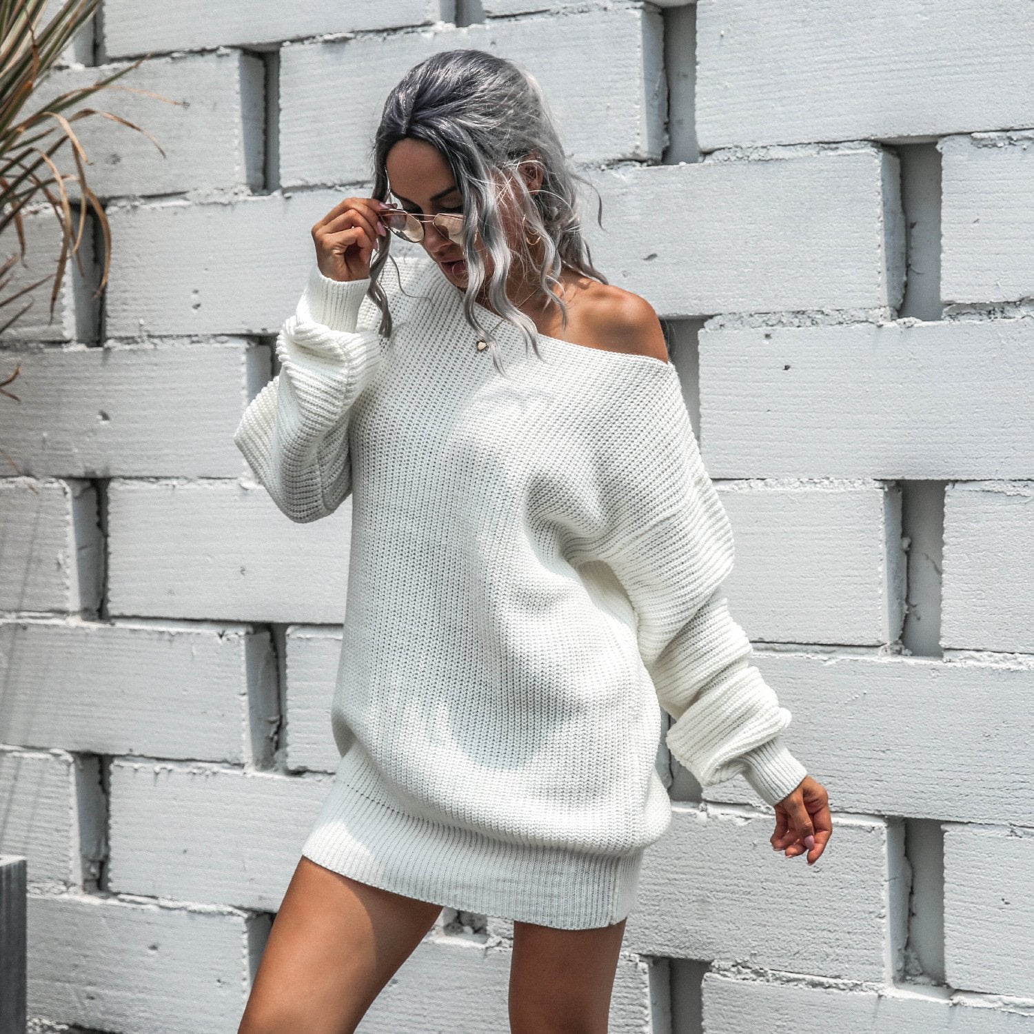 Retro Pullover Sweater Dress