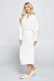 White Dolman Sweater Dress