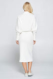 White Dolman Sweater Dress