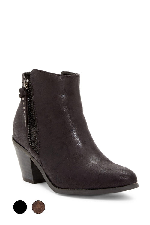 Leather Low Ankle Boots