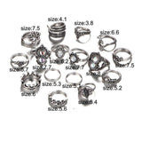 Opal Hamsa Ring Set