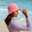 Pink Crochet Bucket Hat