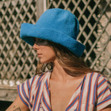Mosaic Blue Sun Hat