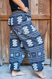Cotton Blue Tribal Boho Pants