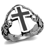 Black Cross Stainless Steel Ring